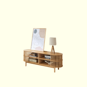 Aparador TV con varillas de bambú